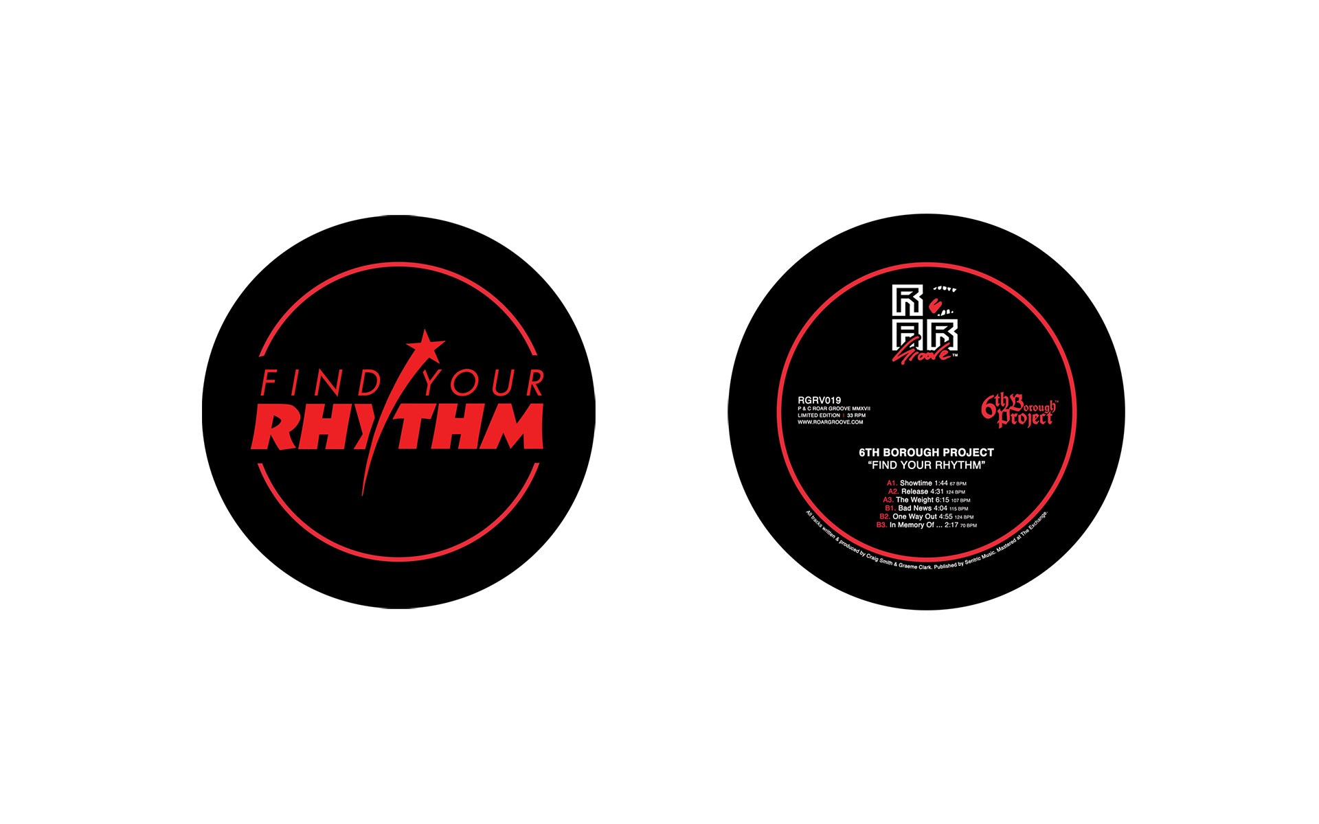 Find Your Rhythm: Vinyl record label artwork