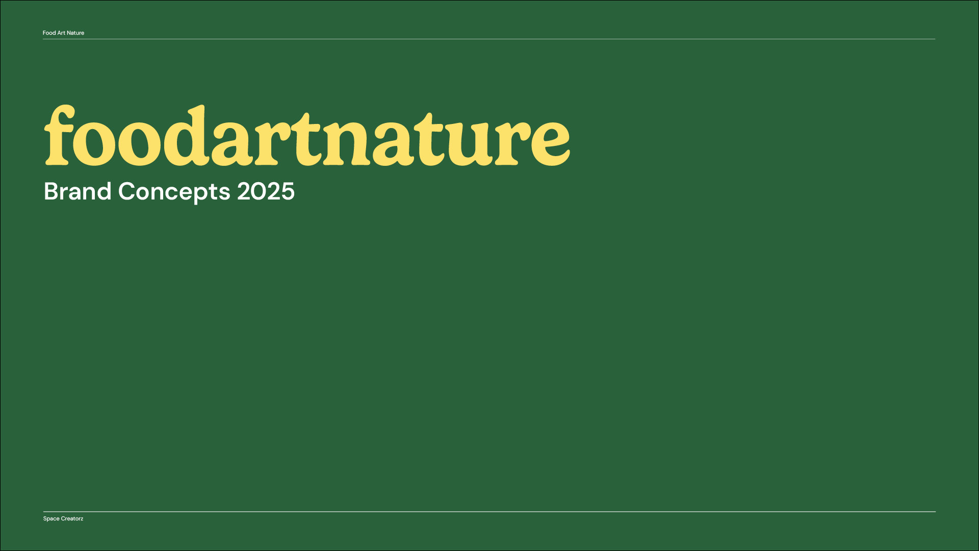 Foodartnature: Brand guidelines sheet 1