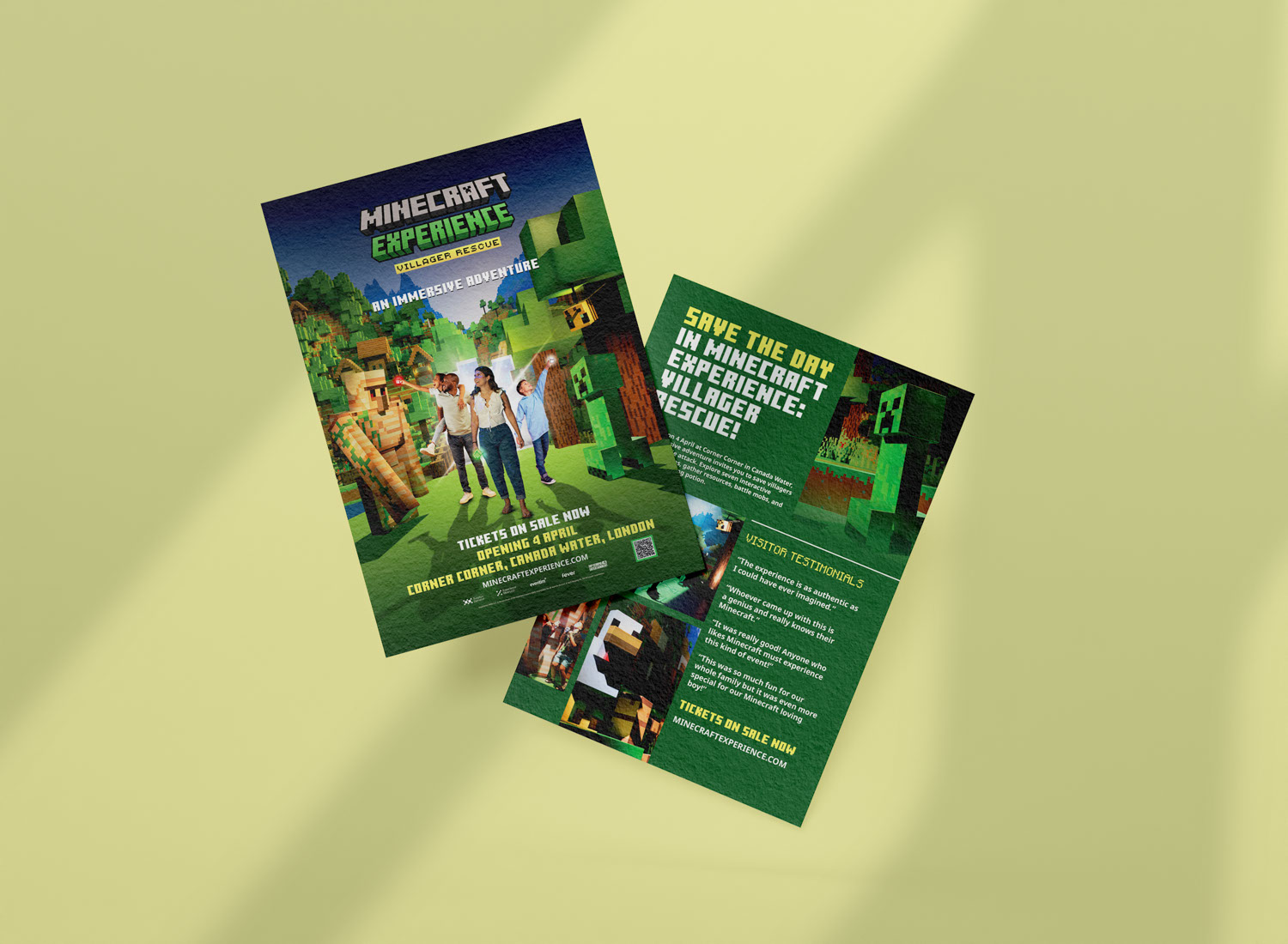 Minecraft: A5 campaign print design