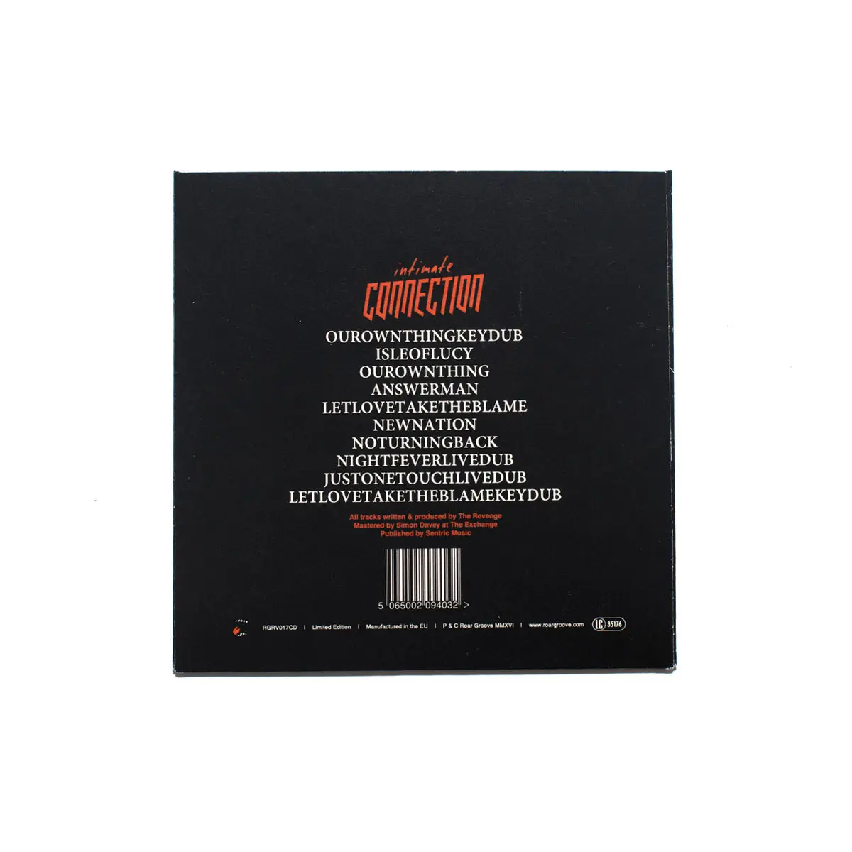 Roar Groove: Intimate Connection CD back cover