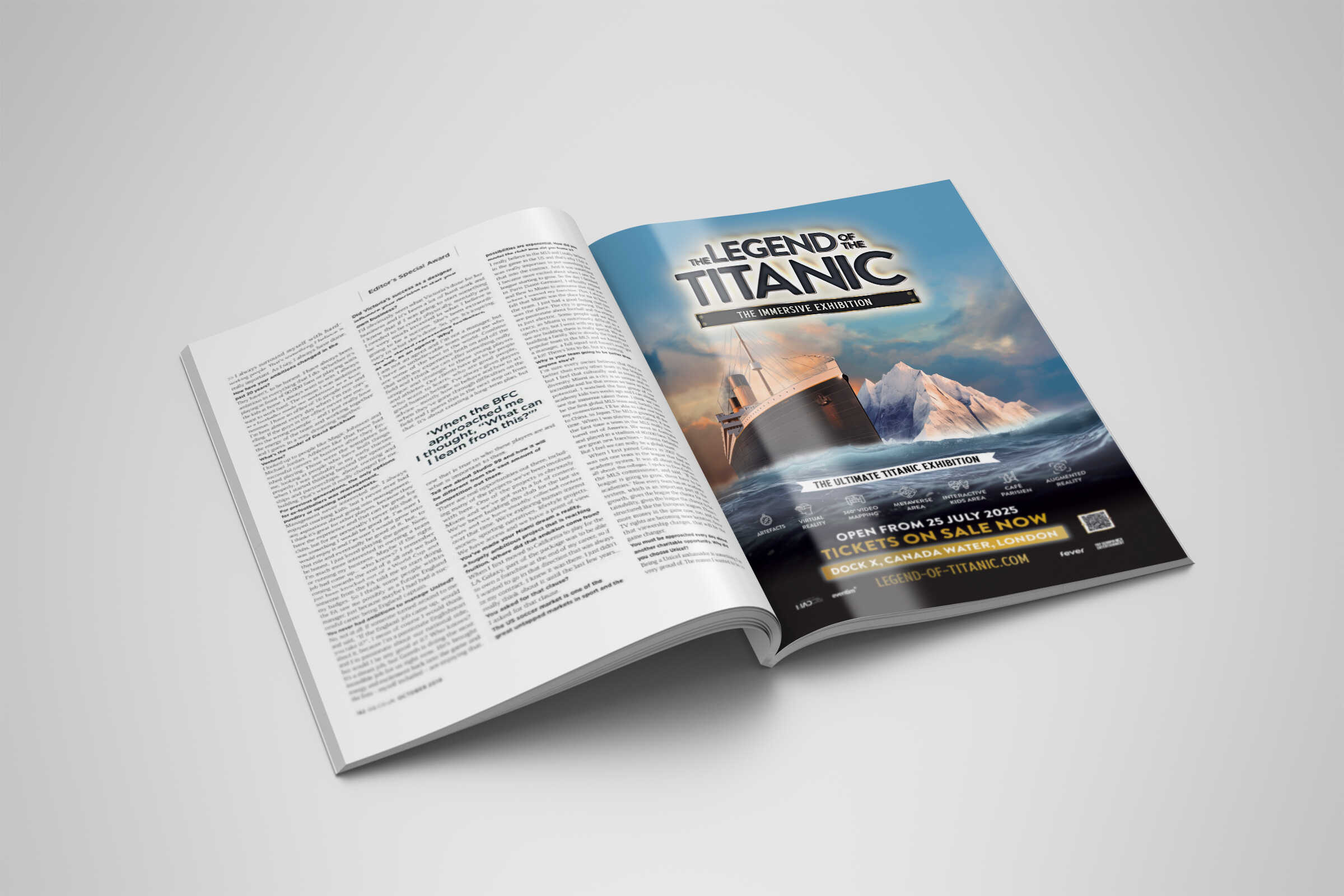 Titanic: Magazine advertisement mockup