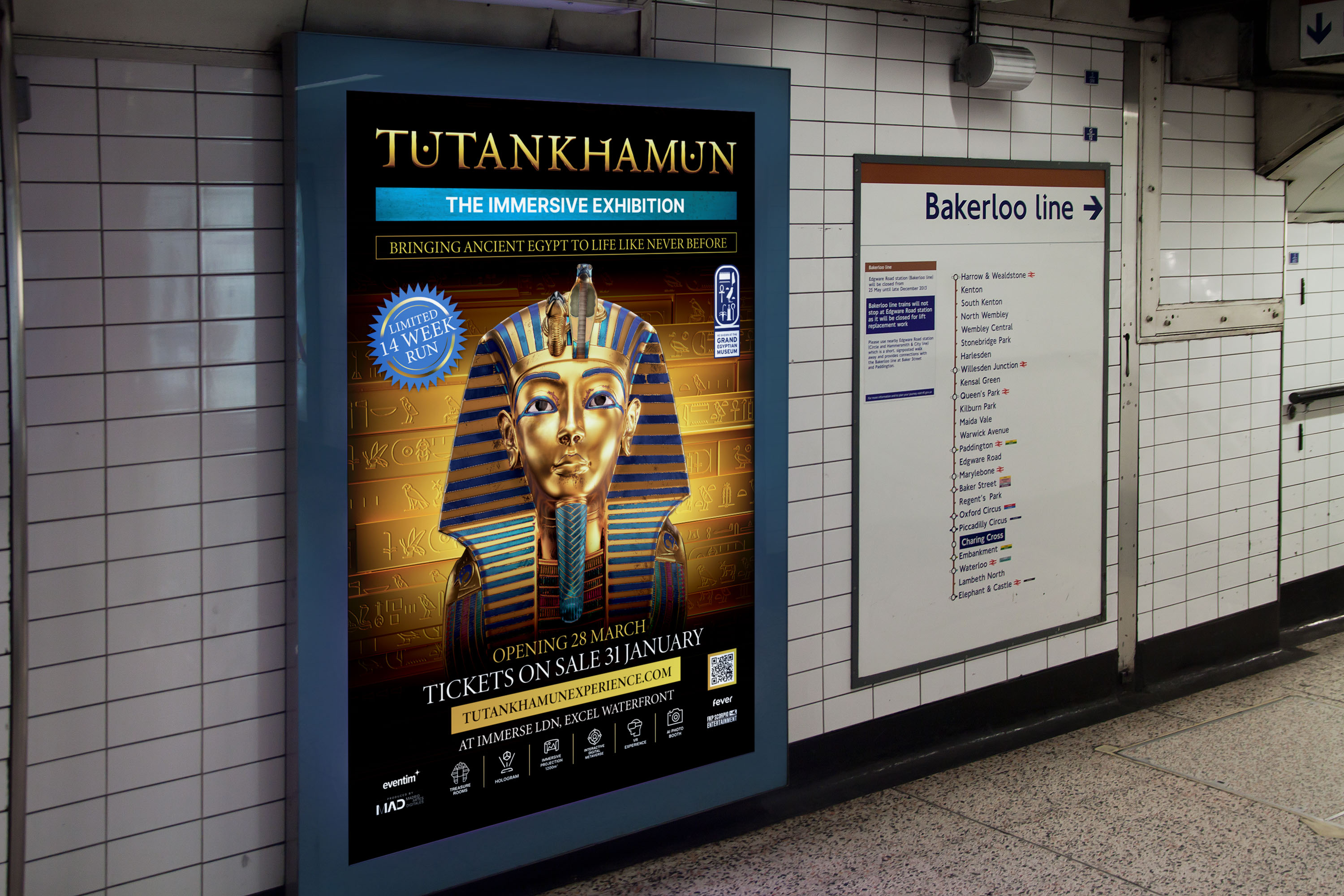 Tutankhamun: Portrait London Underground advertisement